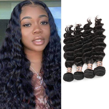 Ali Annabelle 4 Bundles Deal Remy Loose Wave Wavy Human Hair Weave Bundles For Women